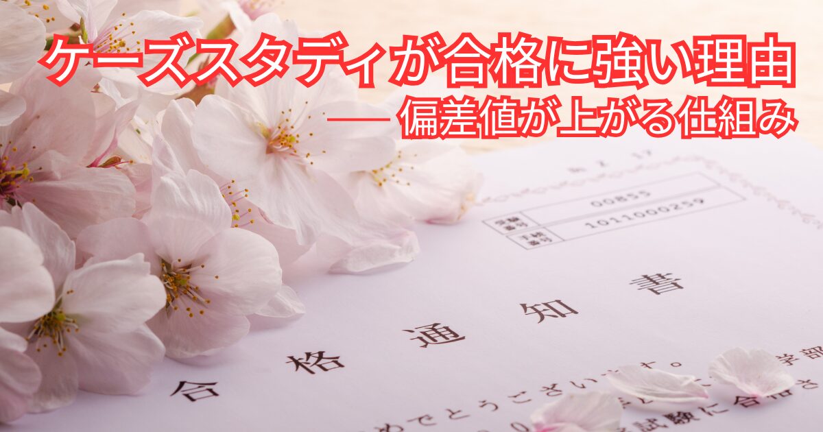 ケーズスタディが合格に強い理由、偏差値が上がる仕組み